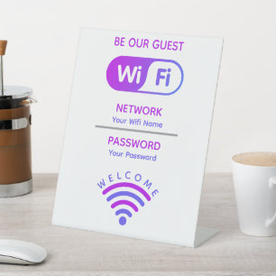 Create Your Own Custom Wifi Network and Password  Pedestal Sign