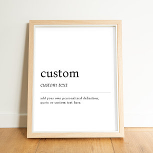 Create Your Own Custom Word Dictionary Definition Poster
