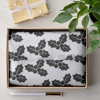 Create Your Own Custom Xmas Holly Silhouette Tissue Paper