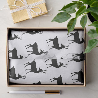Create Your Own Custom Xmas Reindeer Silhouette Tissue Paper