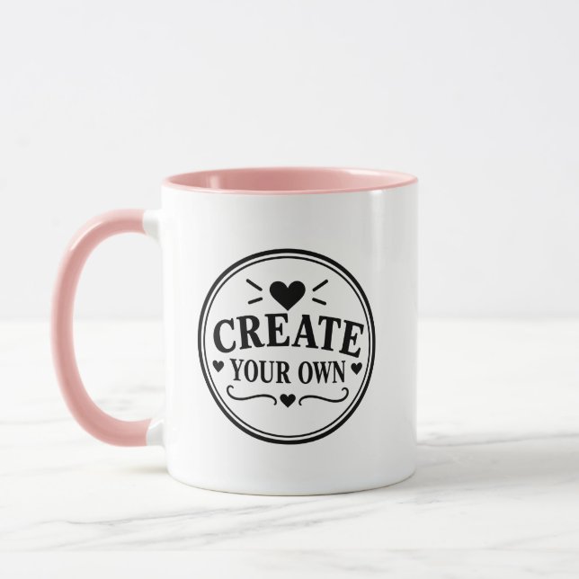 Create Your Own Customisable Combo Mug PINK (Left)