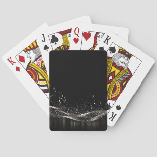 Create Your Own - Customisable Glitter Ribbon B&W Playing Cards