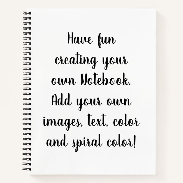 Create Your Own Customisable Personal Notebook (Front)