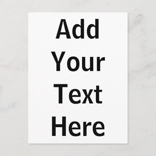 Create your own customise Rack Card (Front)