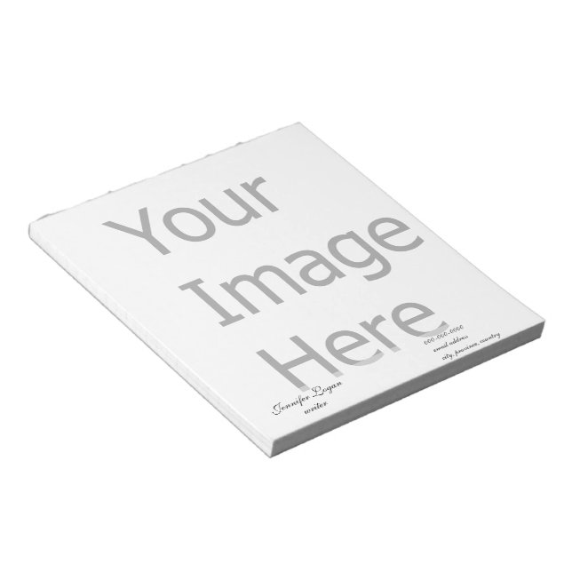 Create your own, customise Zazzle template Notepad (Angled)