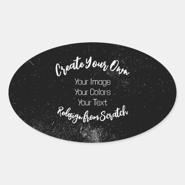 Create Your Own Customised Oval Sticker (Front)