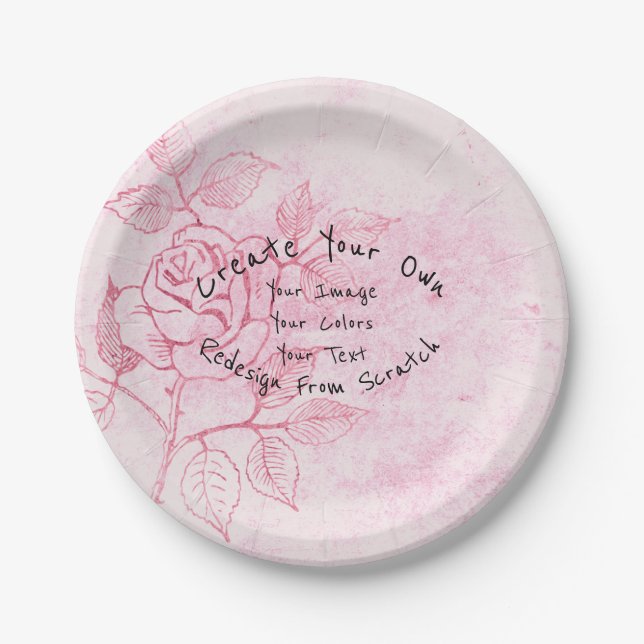 Create Your Own Customised Paper Plate (Front)
