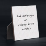 Create Your Own Customised Plaque<br><div class="desc">Create your own fully customised merch from scratch by replacing the background image currently displayed on this product with an image of your own! Add your own text if desired and choose your favourite colours and styles.</div>