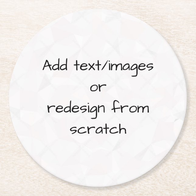 Create Your Own Customised Round Paper Coaster (Front)