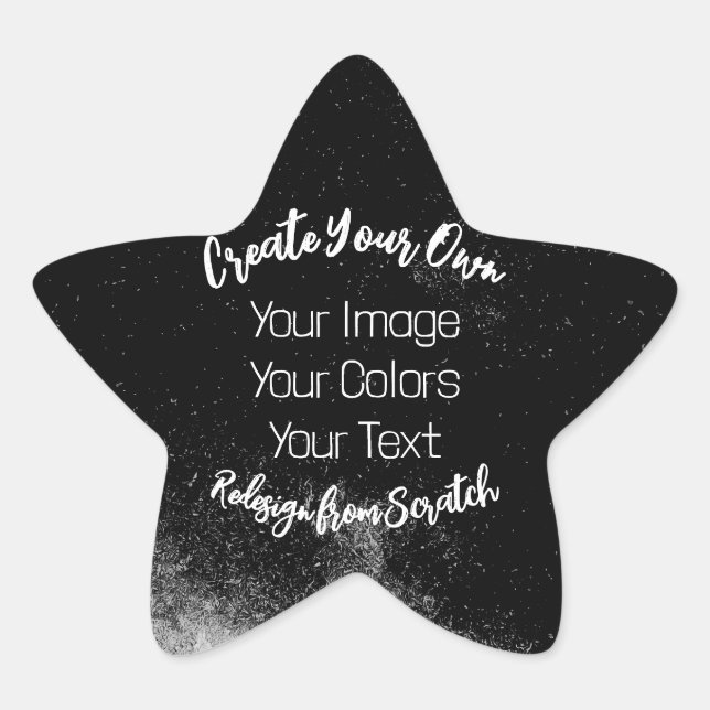 Create Your Own Customised Star Sticker (Front)