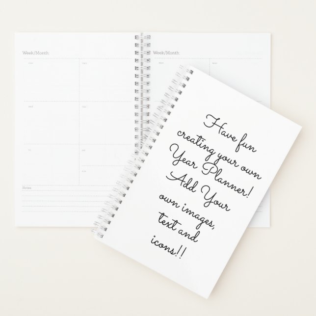 Create Your Own Customised Year Planner (Display)