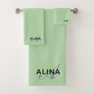 Create Your Own Customize Monogram Color Match Bath Towel Set