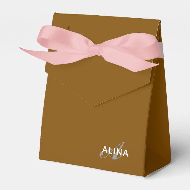 Create Your Own Customize Monogram Color Match Favour Box (Front Side)