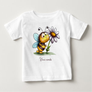 Create Your Own Cute Bumble Bee & Daisy Baby T-Shirt
