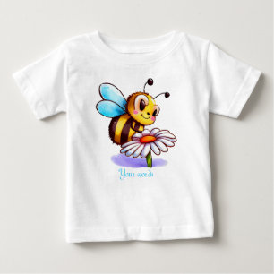 Create Your Own Cute Bumble Bee & Daisy Baby T-Shirt