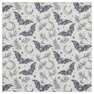 Create Your Own Cute Celestial Gothic Bats Fabric