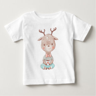 Create Your Own Cute Deer Cup of Love Baby T-Shirt