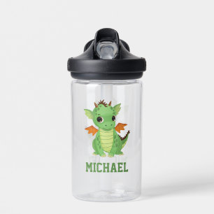 Create Your Own Cute Dragon Name Water Bottle