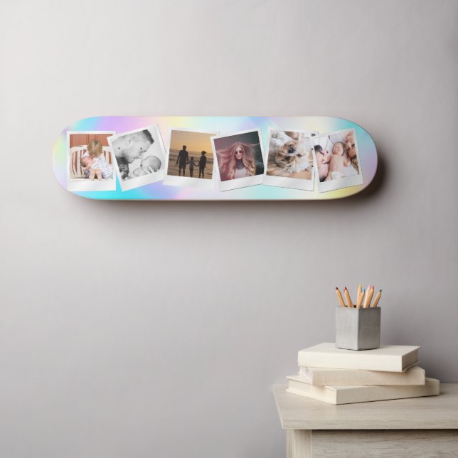 Create Your Own Cute Girly Rainbow Modern Skateboard (Wall Art (Horz))