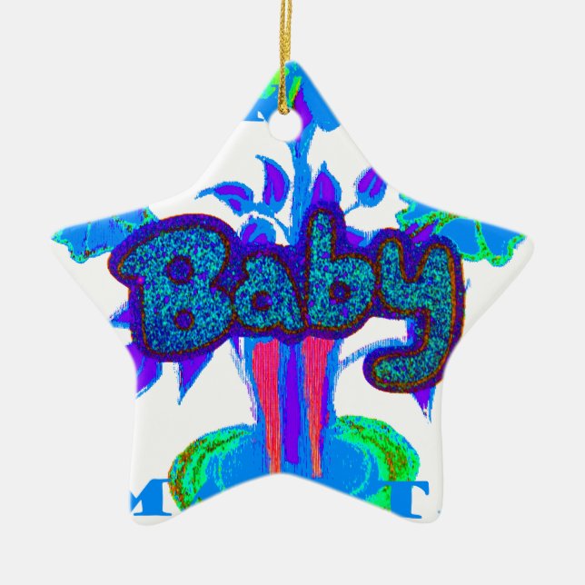Create Your Own Cute Nice Lovely Glitter Baby   Ceramic Ornament (Front)