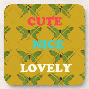 Create Your Own Cute Nice Lovely Vintage Butterfly Coaster