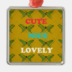 Create Your Own Cute Nice Lovely Vintage Butterfly Metal Ornament