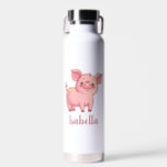 Create Your Own Cute Pig Name Water Bottle<br><div class="desc">Create Your Own Cute Pig Name Water Bottle. Choose the style,  size and colour from the options menu.</div>