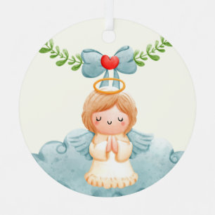 Create Your Own Cute Praying Christmas Angel Metal Tree Decoration
