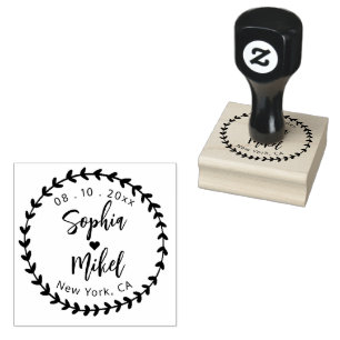 Create Your Own Cute Round Save The Date Wedding R Rubber Stamp