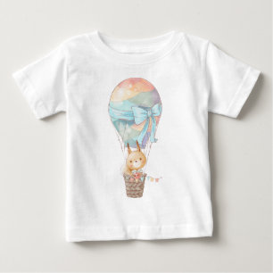 Create Your Own Cute Squirrel Hot Air Balloon Baby T-Shirt