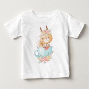 Create Your Own Cute Squirrel Tea Cup Baby T-Shirt