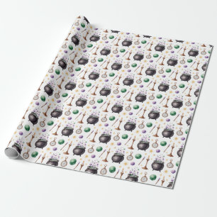 Create Your Own Cute Time for Magic Cauldrons Wrapping Paper