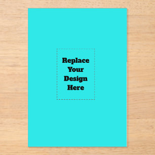 Create Your Own cyan Acrylic Invitations