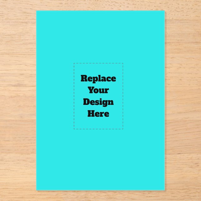 Create Your Own cyan Acrylic Invitations (Front)