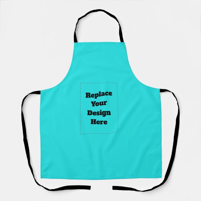 Create Your Own cyan Apron (Front)