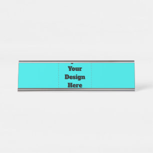 Create Your Own cyan Desk Name Plate