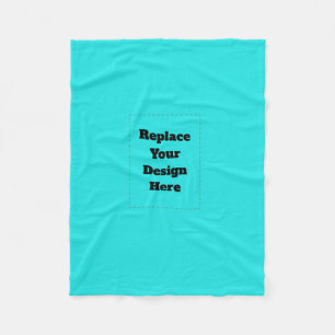 Create Your Own cyan Fleece Blanket