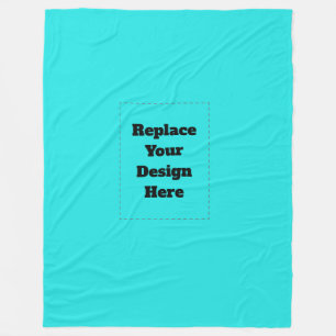 Create Your Own cyan Fleece Blanket