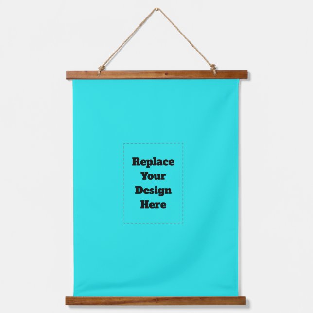 Create Your Own cyan Hanging Tapestry (Front)