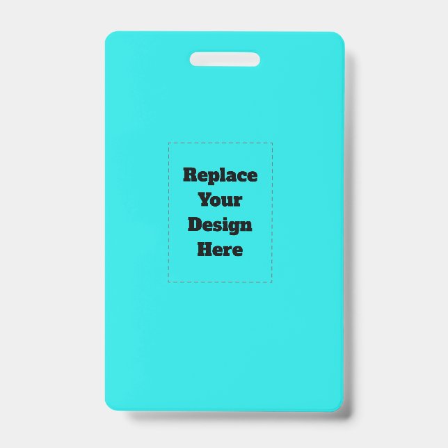 Create Your Own cyan ID Badge (Front)