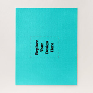 Create Your Own cyan Jigsaw Puzzle