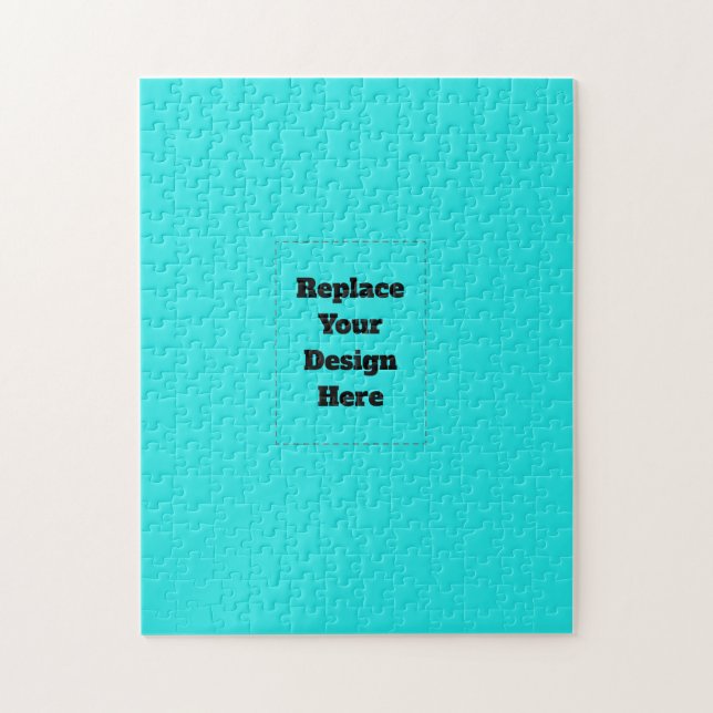 Create Your Own cyan Jigsaw Puzzle (Vertical)