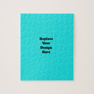 Create Your Own cyan Jigsaw Puzzle