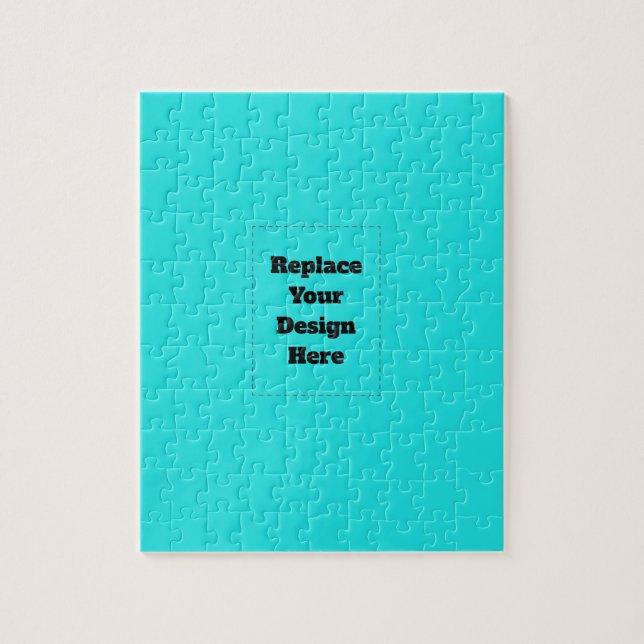 Create Your Own cyan Jigsaw Puzzle (Vertical)