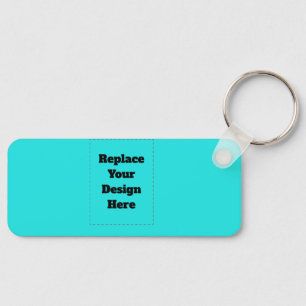 Create Your Own cyan Key Ring