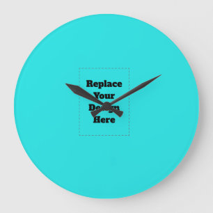 Create Your Own cyan Large Clock