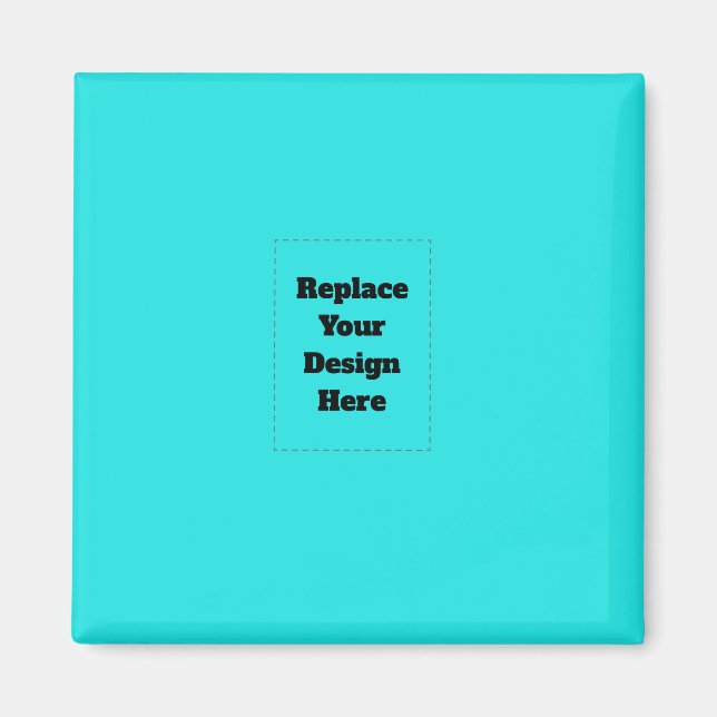 Create Your Own cyan Magnet (Front)