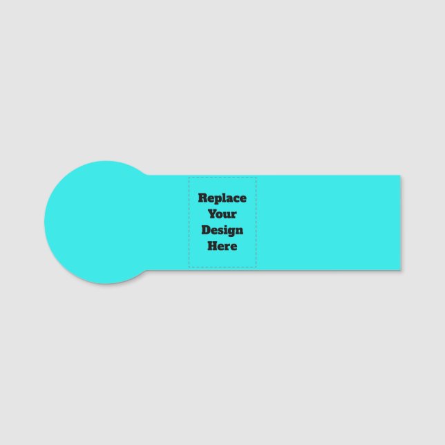 Create Your Own cyan Name Tag (Front)