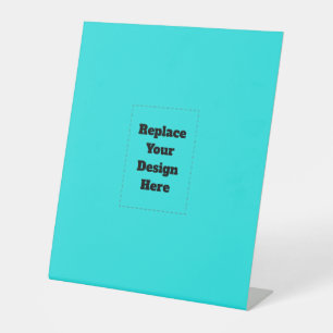Create Your Own cyan Pedestal Sign