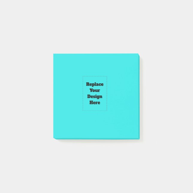 Create Your Own cyan Post-it Notes (Front)